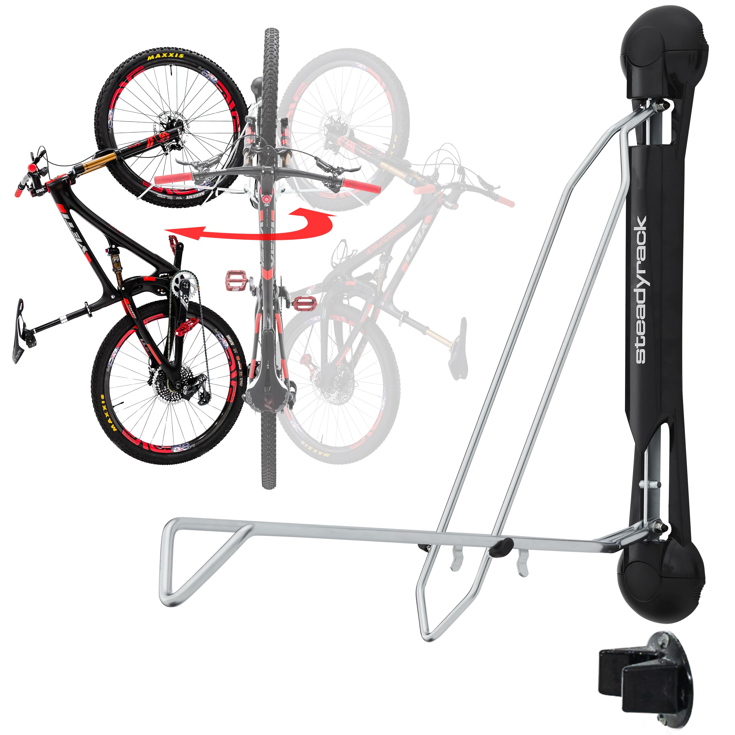 Steadyrack Mountain Bike Rack – Wall Mounted Steel Storage for MTB