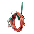 Relaxdays Metal Wall Hose Holder - Green Garden Hose Hook for 60m