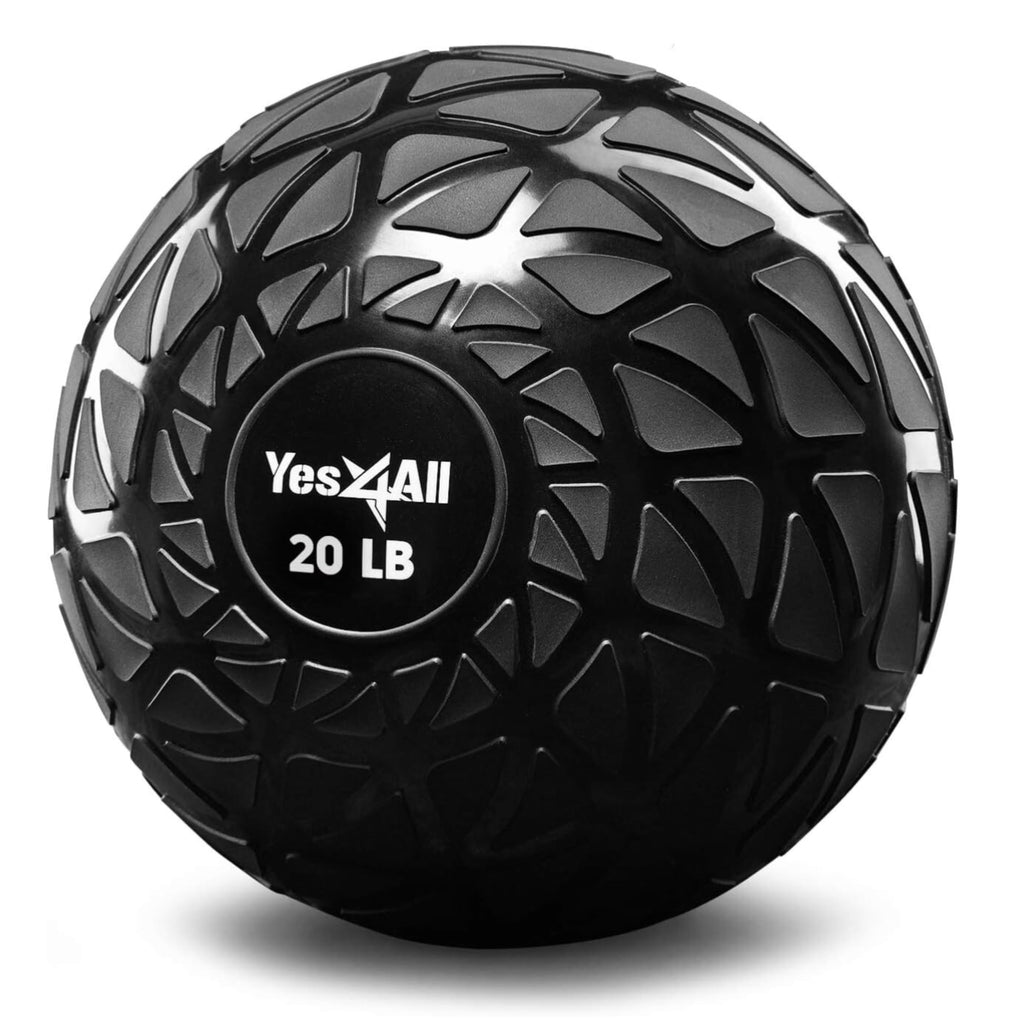Yes4All Sand-Filled Slam Ball – No-Bounce Medicine Ball for CrossFit