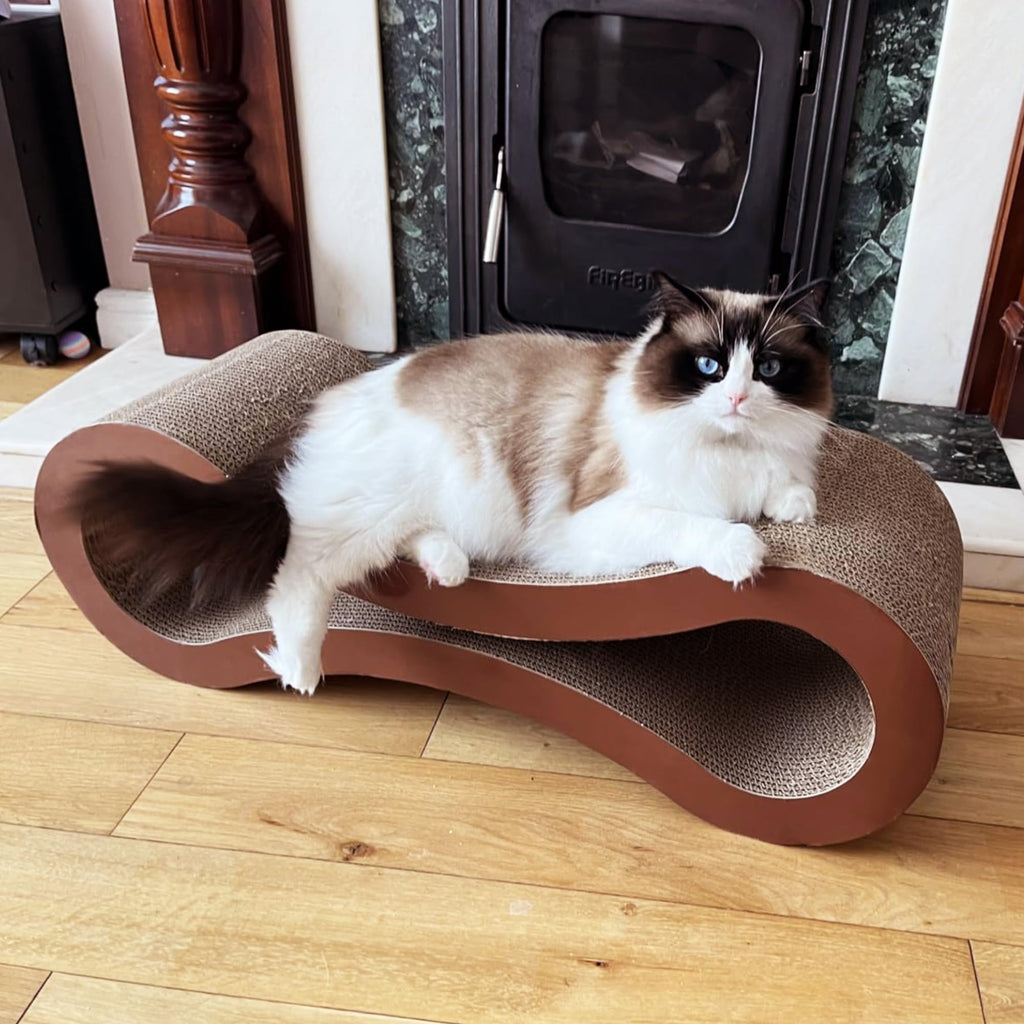 Large Cat Scratching Lounge – Cardboard Pad with Catnip