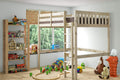 Strictly Beds Eldon 4ft 6 Double High Sleeper Loft Bed - Solid Pine