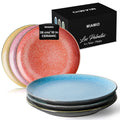 MIAMIO Las Palmitas Ceramic Dinner Plates - Set of 6 Stoneware Plates