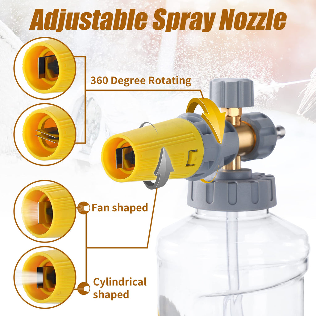 Tool Daily Foam Cannon | 1.5L Snow Foam Blaster with M22 & 1/4 Inch Connect
