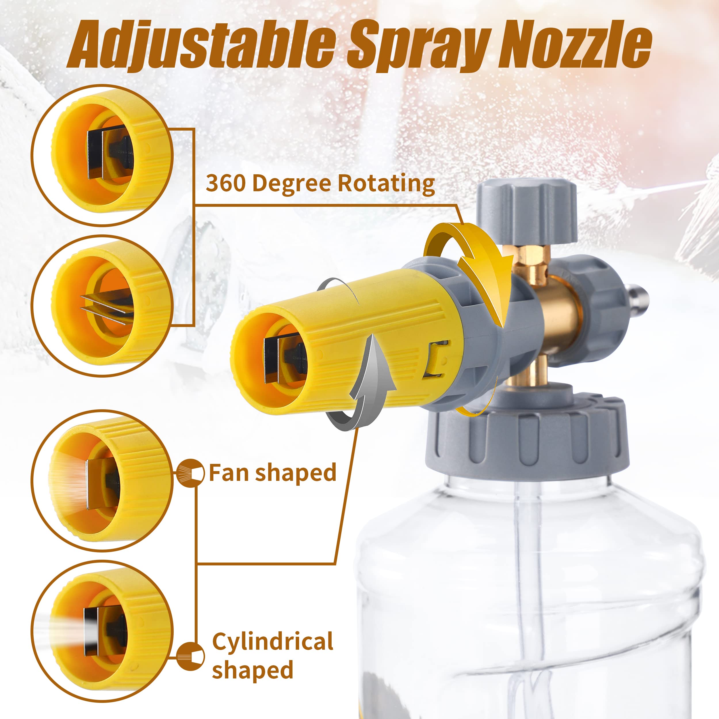 Tool Daily Foam Cannon | 1.5L Snow Foam Blaster with M22 & 1/4 Inch Connect