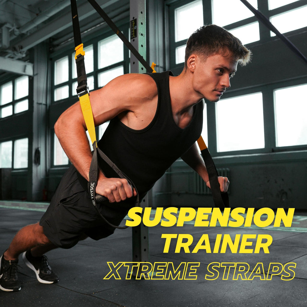 THYSOL Suspension Trainer Pro Xtreme Straps | Home Gym Sling Trainer Set