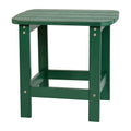 Flash Furniture Charlestown Poly Resin Adirondack Side Table – Green
