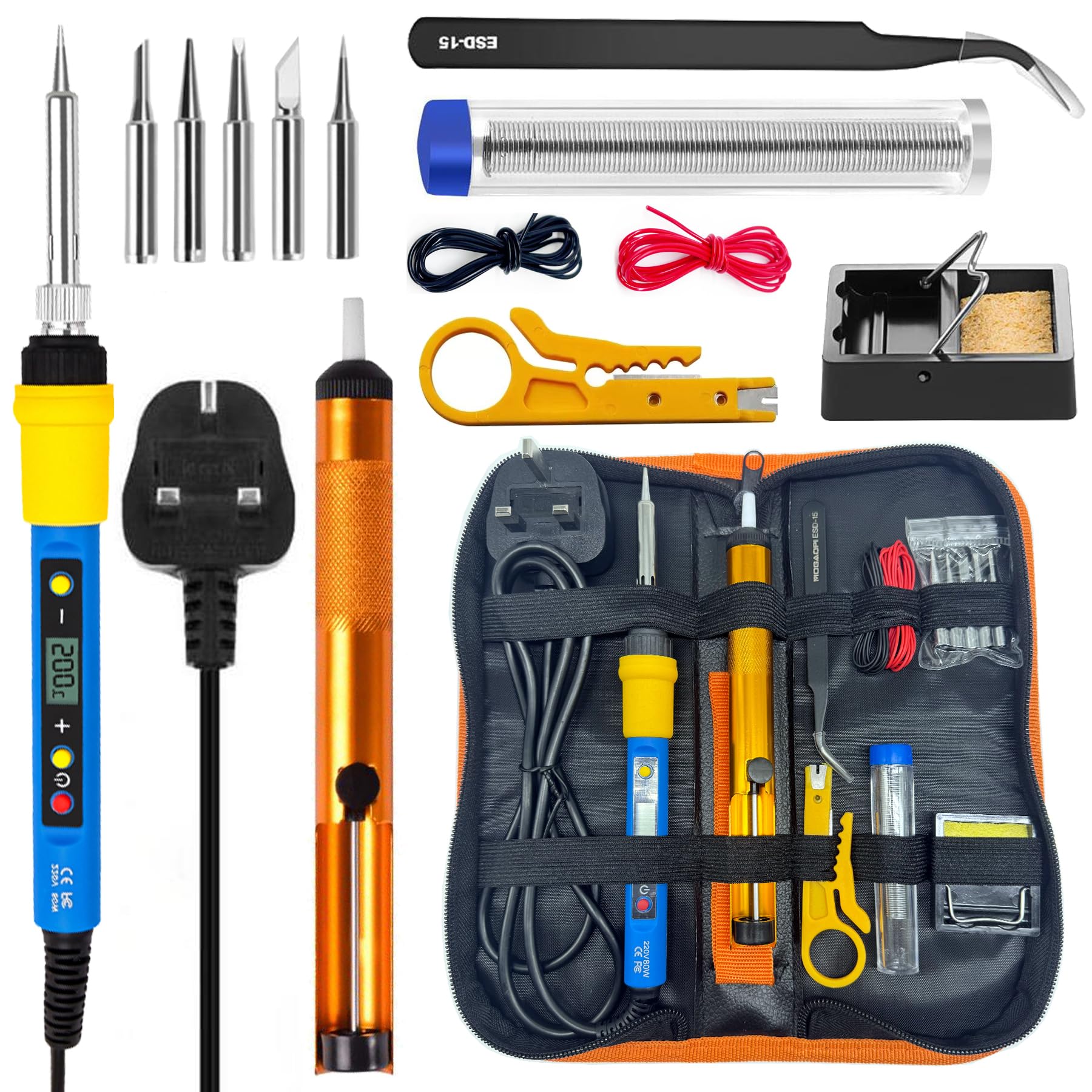 MOGAOPI 80W Soldering Iron Kit | LCD Adjustable Temperature Welding Tool