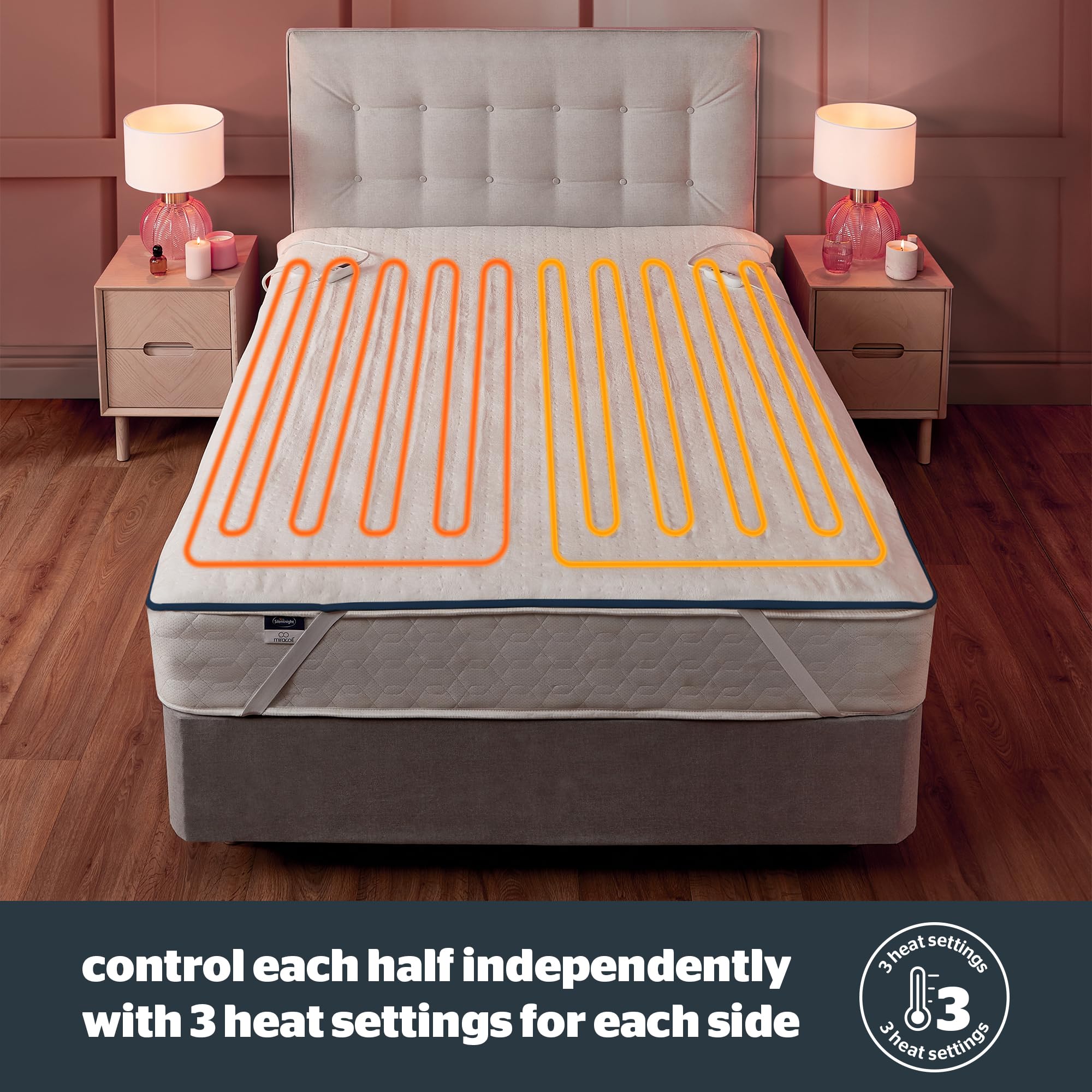 Silentnight Hotel Collection Double Electric Blanket | Soft Fleece Mattress Cover