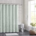 Peri Home Chenille Rose Cotton Shower Curtain | Green, 72 x 72