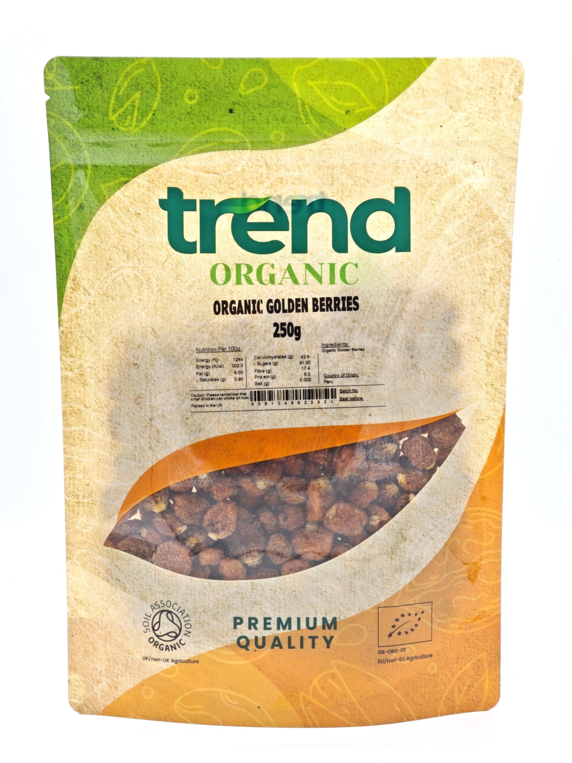 Organic Golden Berries – 250g Sun-Dried & Unsweetened