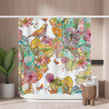 Woutay Floral Shower Curtain | Mold Resistant Waterproof Polyester – 71x71"