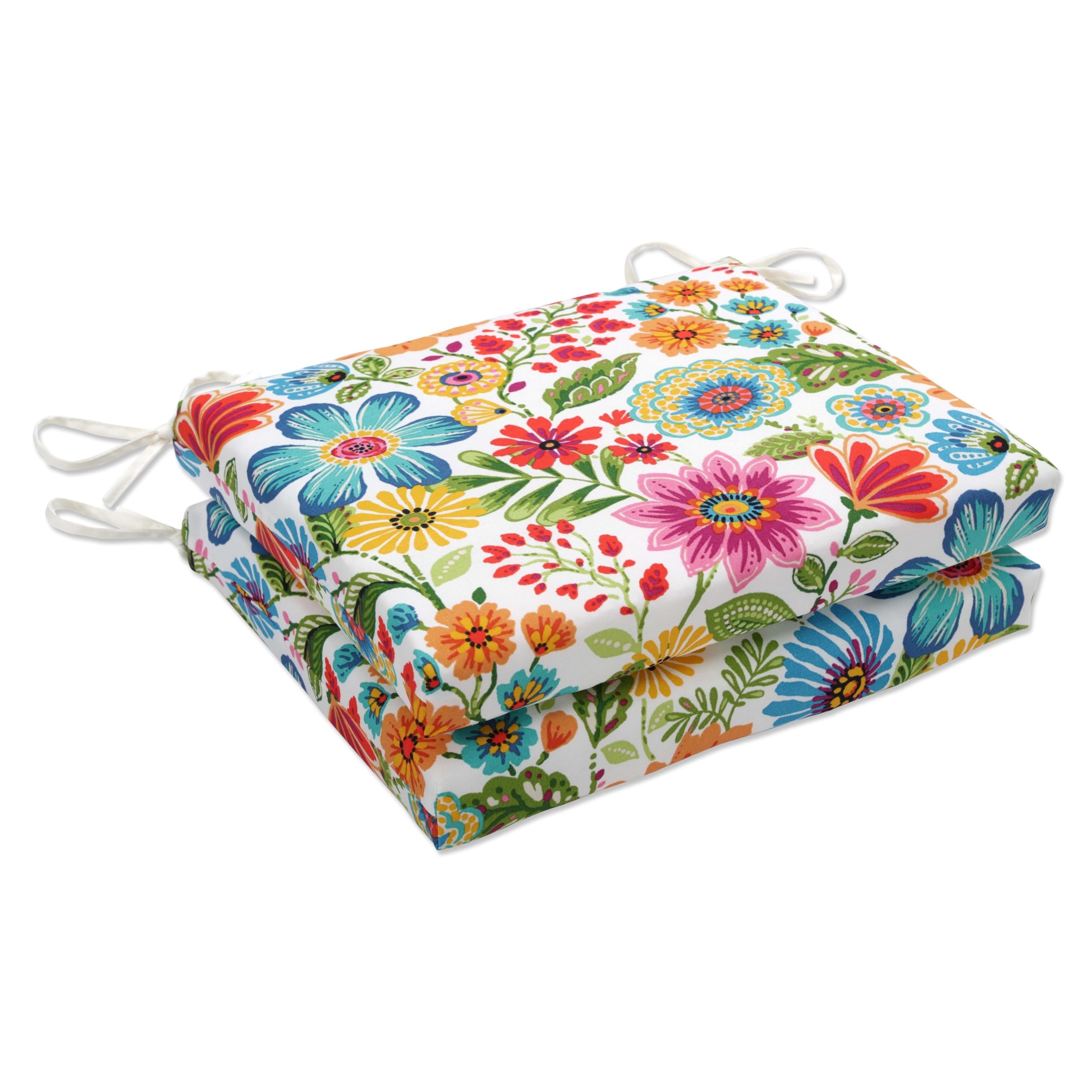 Jolof Store Floral Outdoor Seat Cushions | Water-Resistant Set of 2
