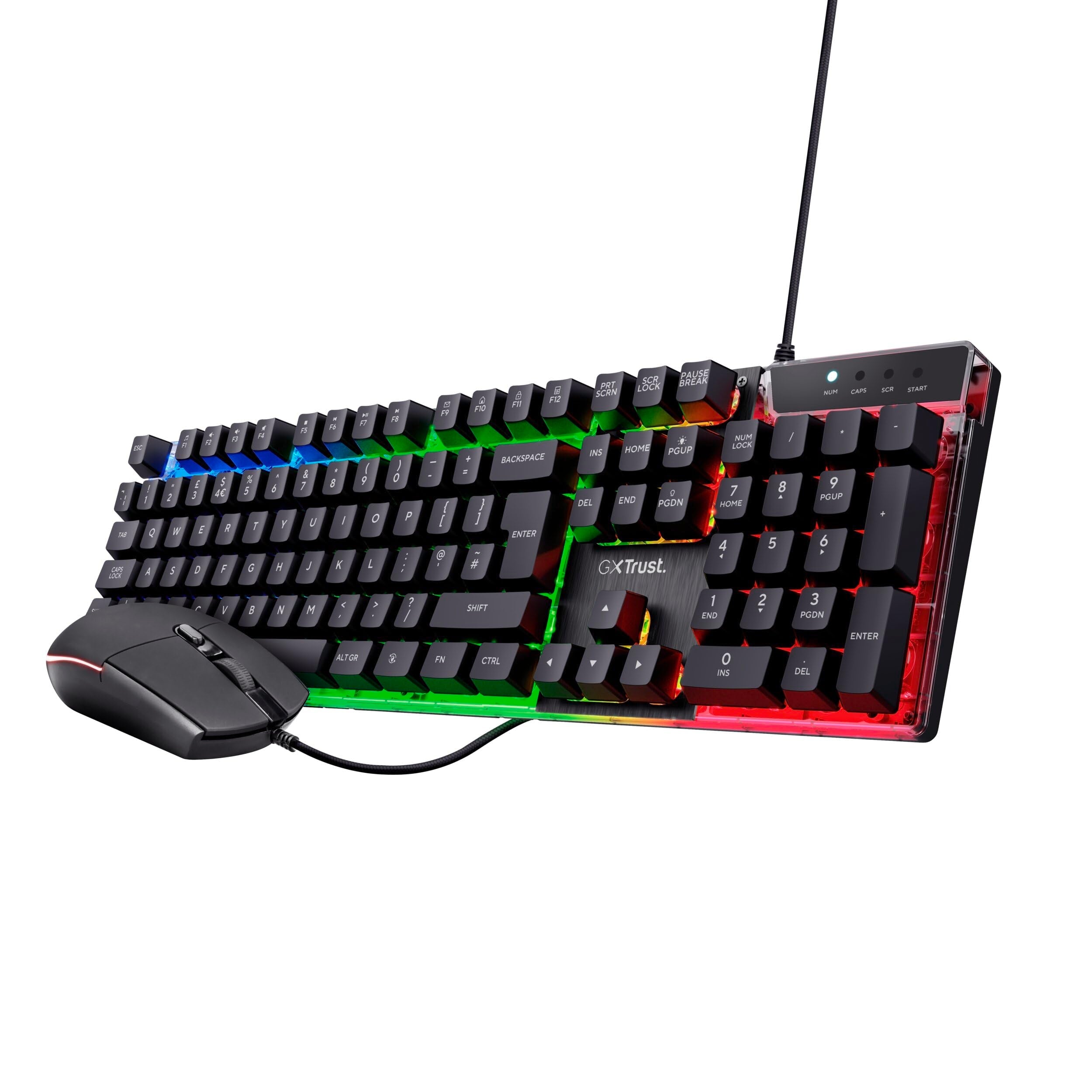 Trust GXT 838 Azor Gaming Keyboard and Mouse Set - LED QWERTY UK