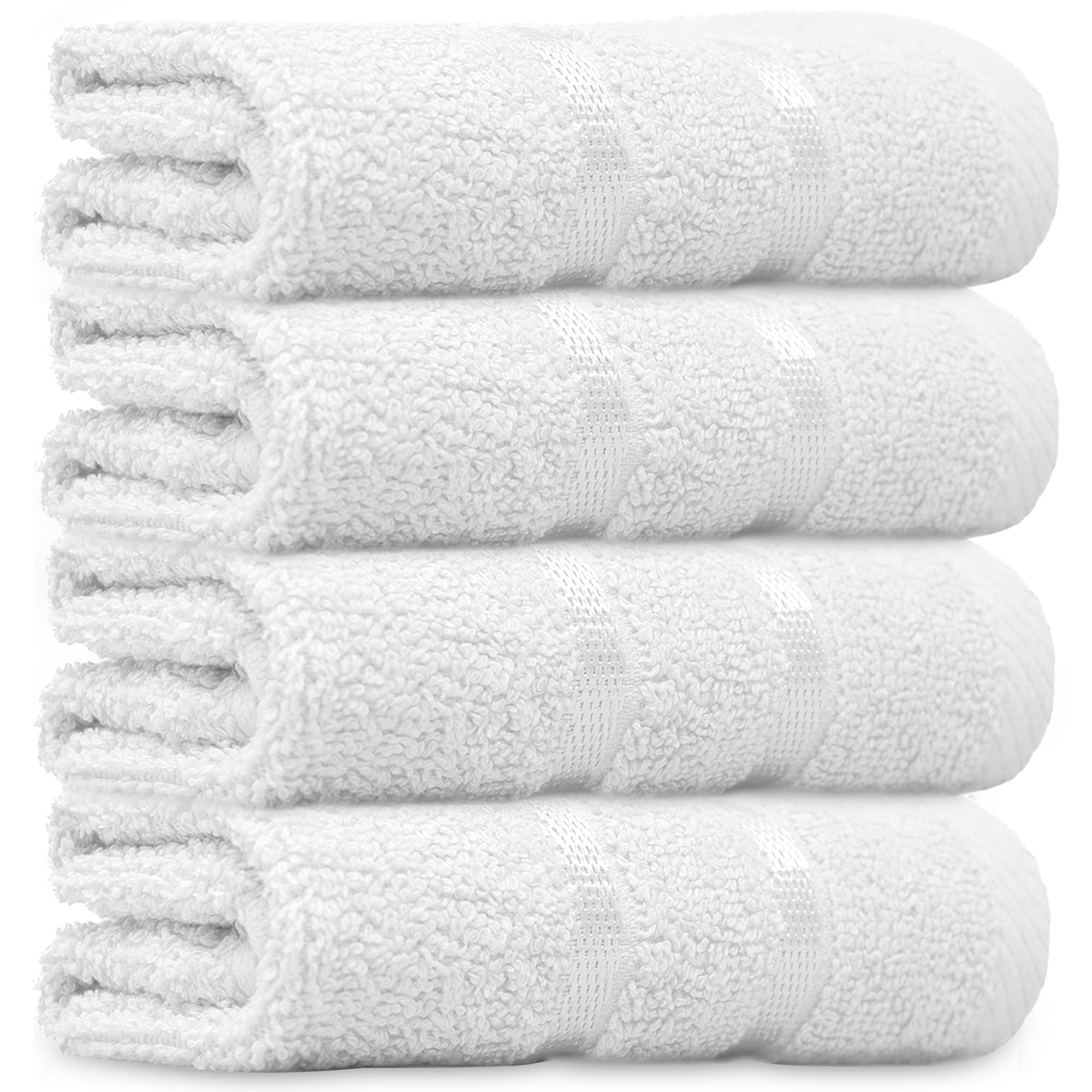 Towelogy Egyptian Cotton Face Cloths – 500 GSM Washcloths, Pack of 4