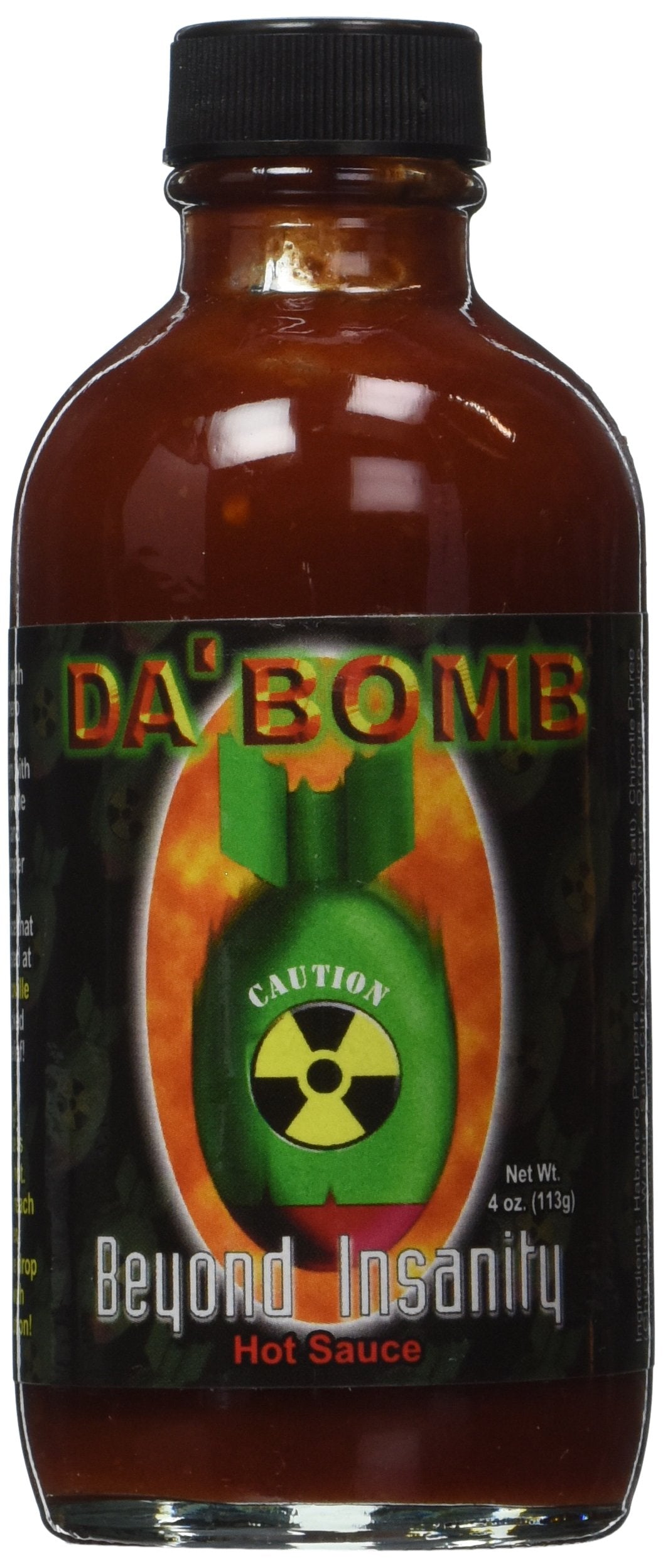 Da Bomb Beyond Insanity Hot Sauce – Extreme Heat Chili Sauce, 113g