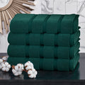 4-Piece Egyptian Cotton Bath Towel Set - Forest Green 500 GSM