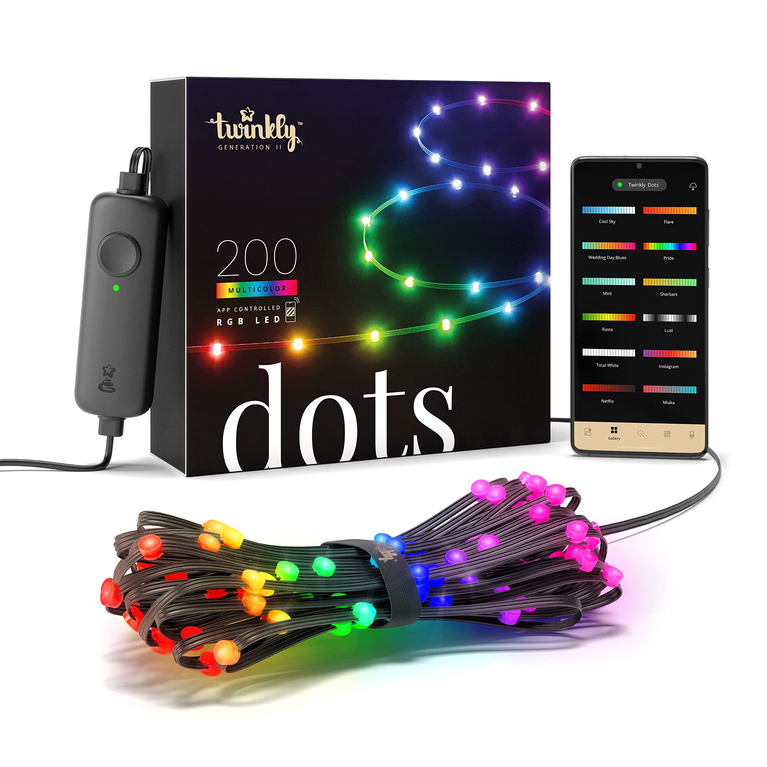 Twinkly Dots 10m Flexible RGB LED Strip | Smart App Control | 200 LED