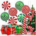 32Pcs Christmas Foil Balloons Kit – Candy Cane Mylar Decor