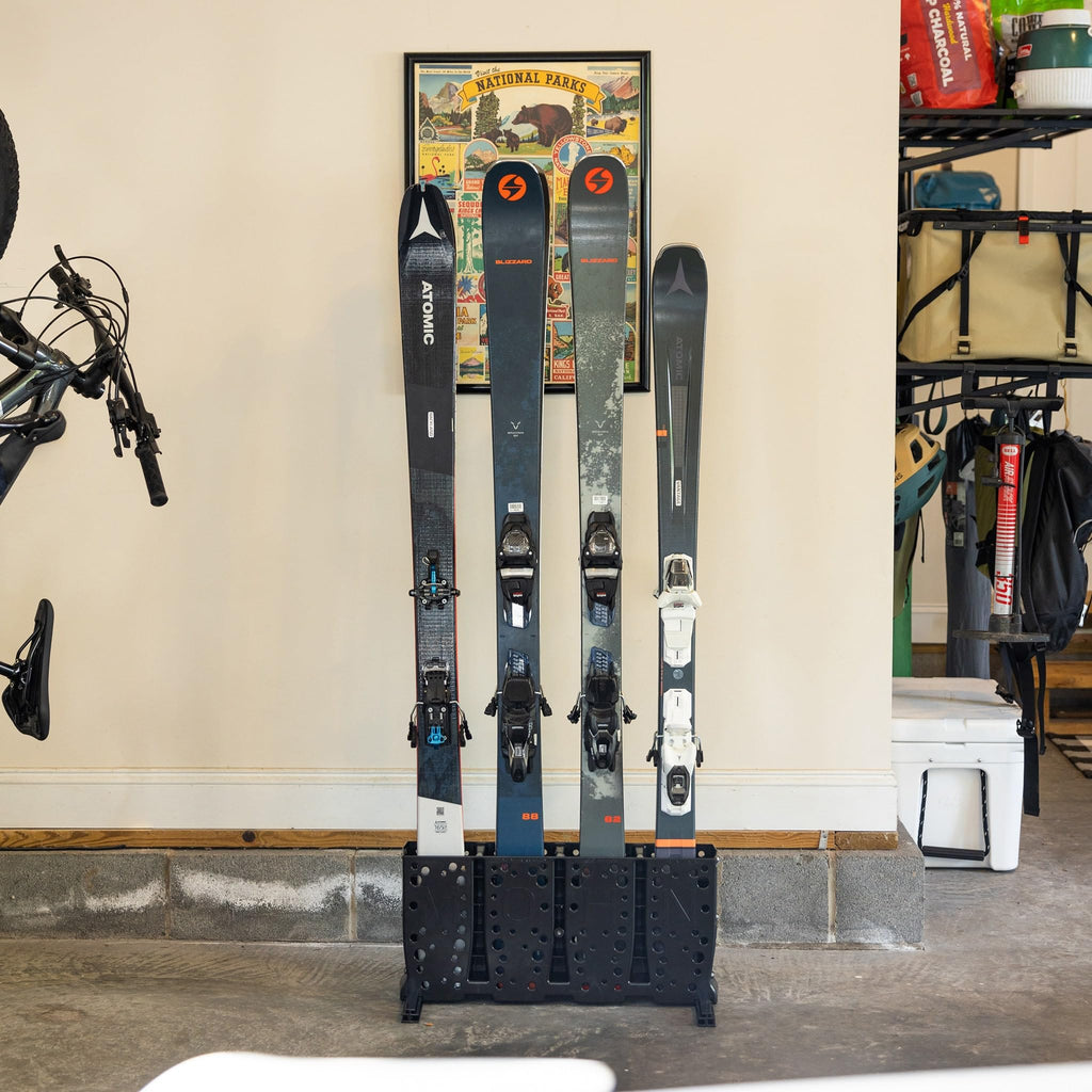 StoreYourBoard Freestanding Ski Storage Rack | 4 Pair Floor Mount