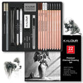 Kalour 22pcs Charcoal Drawing Set | Professional Sketching & Shading Kit