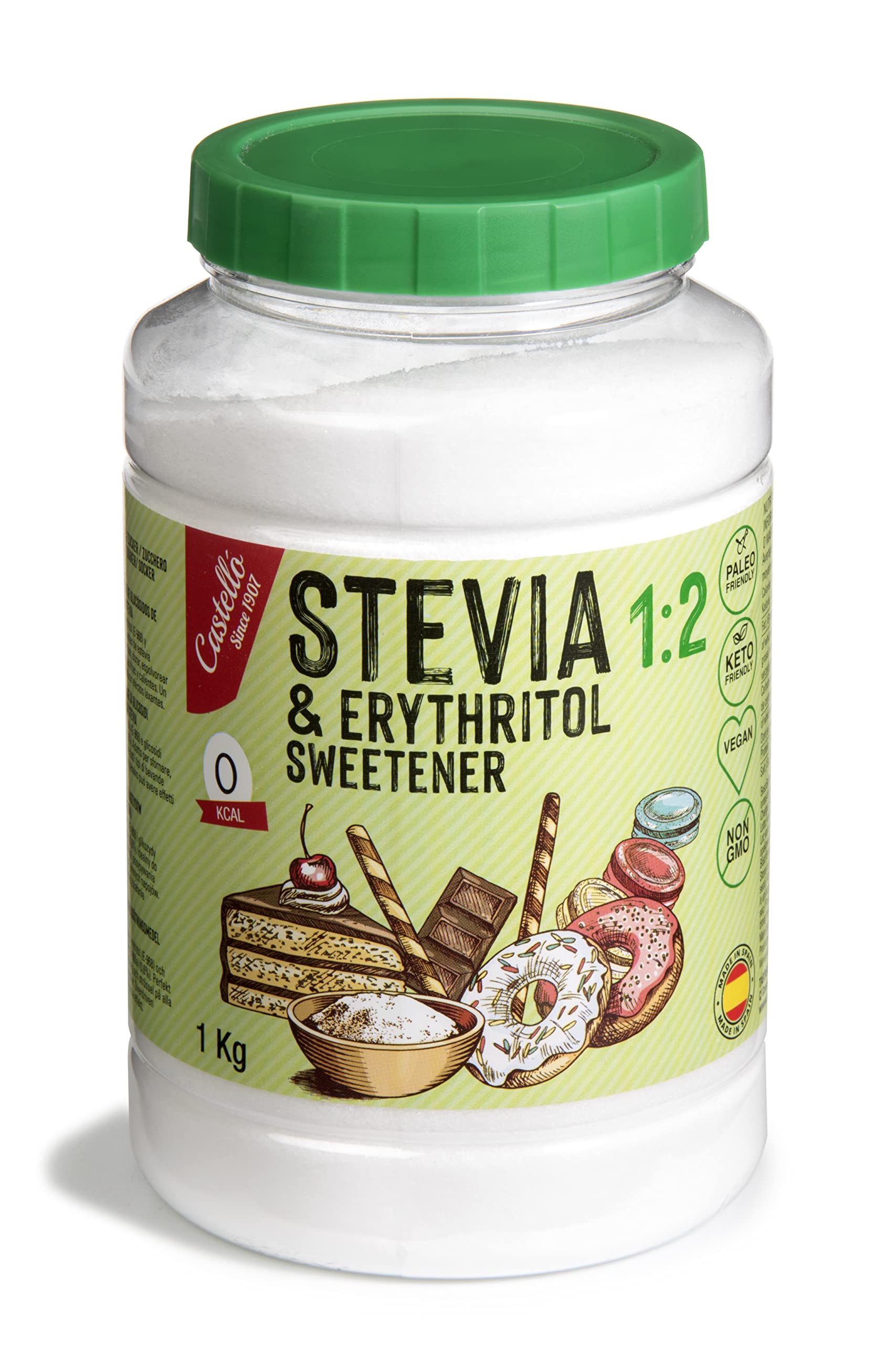 Castello Stevia + Erythritol 1:2 Natural Sugar Substitute - Keto - 1kg
