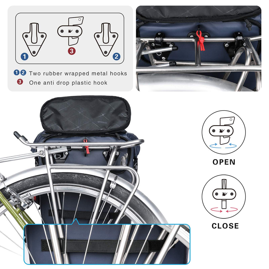 Rhinowalk 20L Bike Pannier Bag – Waterproof Laptop Backpack & Rack Bag