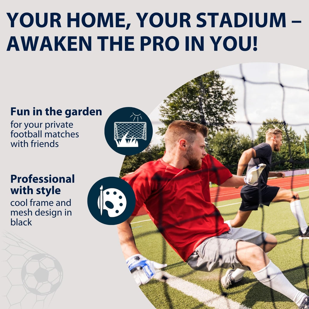 HUDORA XXL Soccer Goal – Weatherproof Steel Football Goal for Training