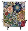 Ulticool Floral Shower Curtain – 180x200cm Waterproof Anti-Mold Polyester