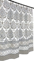 Serafina Home Floral Damask Fabric Shower Curtain – Grey Taupe 70x72