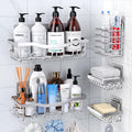 PKBD 5-Pack Rustproof Stainless Steel Shower Caddy | No-Drill Organizer