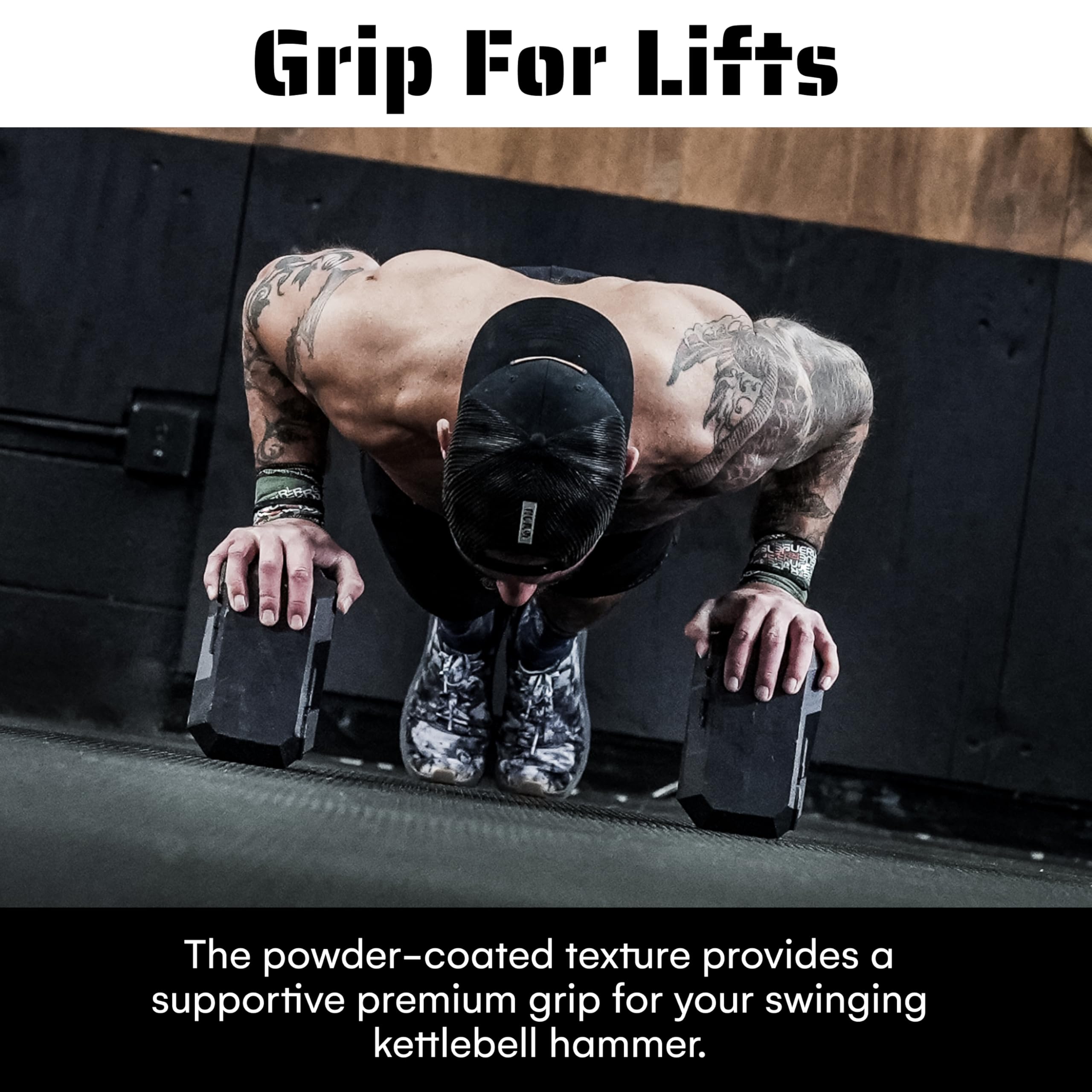 Tribe WOD Hammer Kettlebell 16kg (35lb) – Cast Iron Strength Trainer