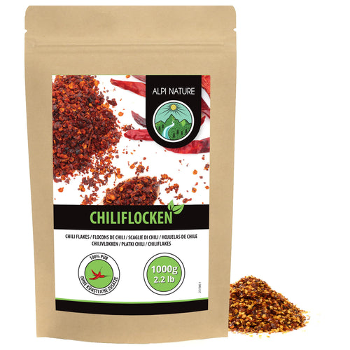 Alpi Nature Chilli Flakes 1kg | Dried Capsicum Annuum Hot Chili Flakes