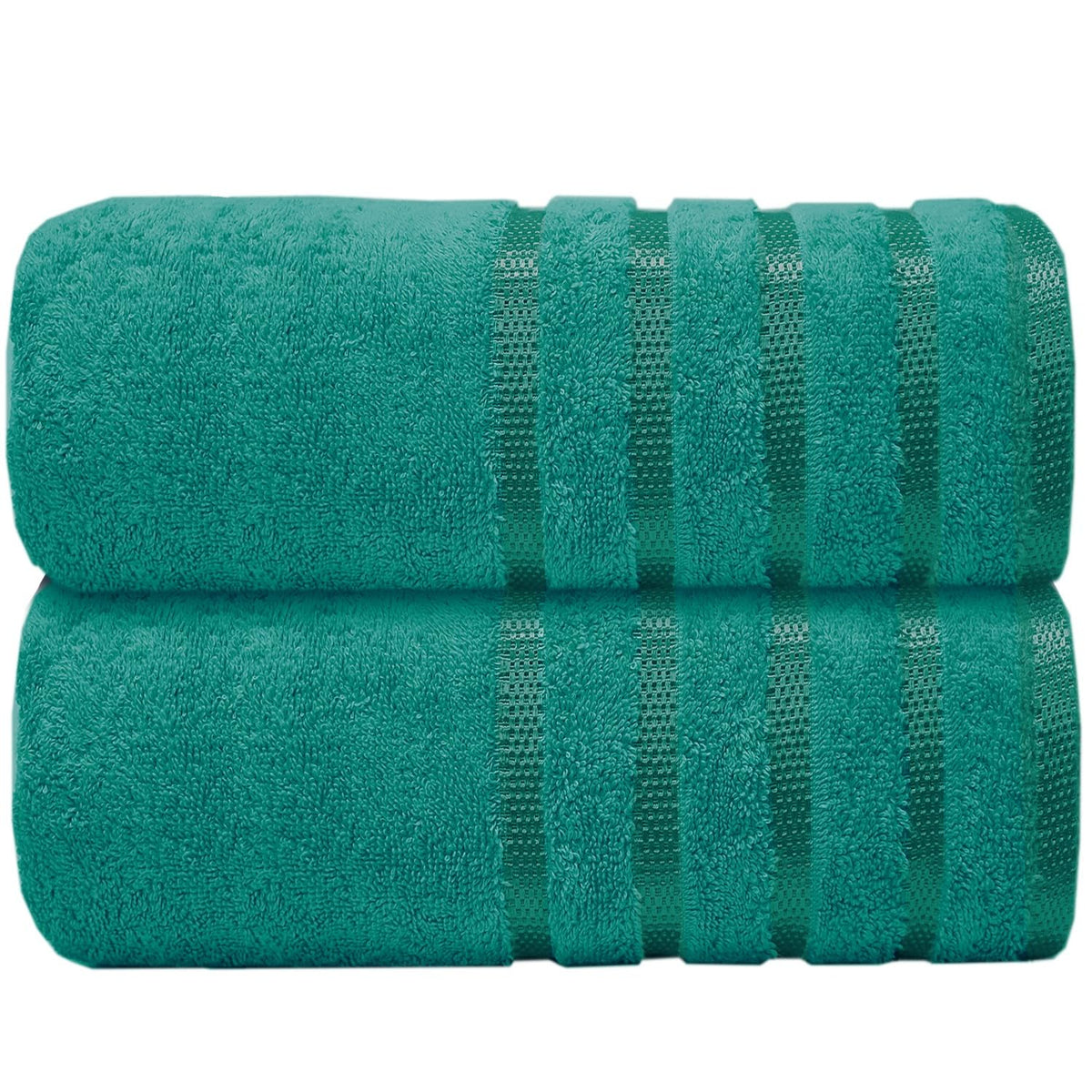 Casabella Deluxe 2 Piece Jumbo Bath sheet 90x180 cm 100% Cotton Extra Large Bath Towels Highly Absorbent Jade Green Bath sheets Towels - image 1