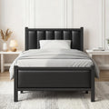 Frost IX 3ft Single Metal Bed Frame with Upholstered Headboard