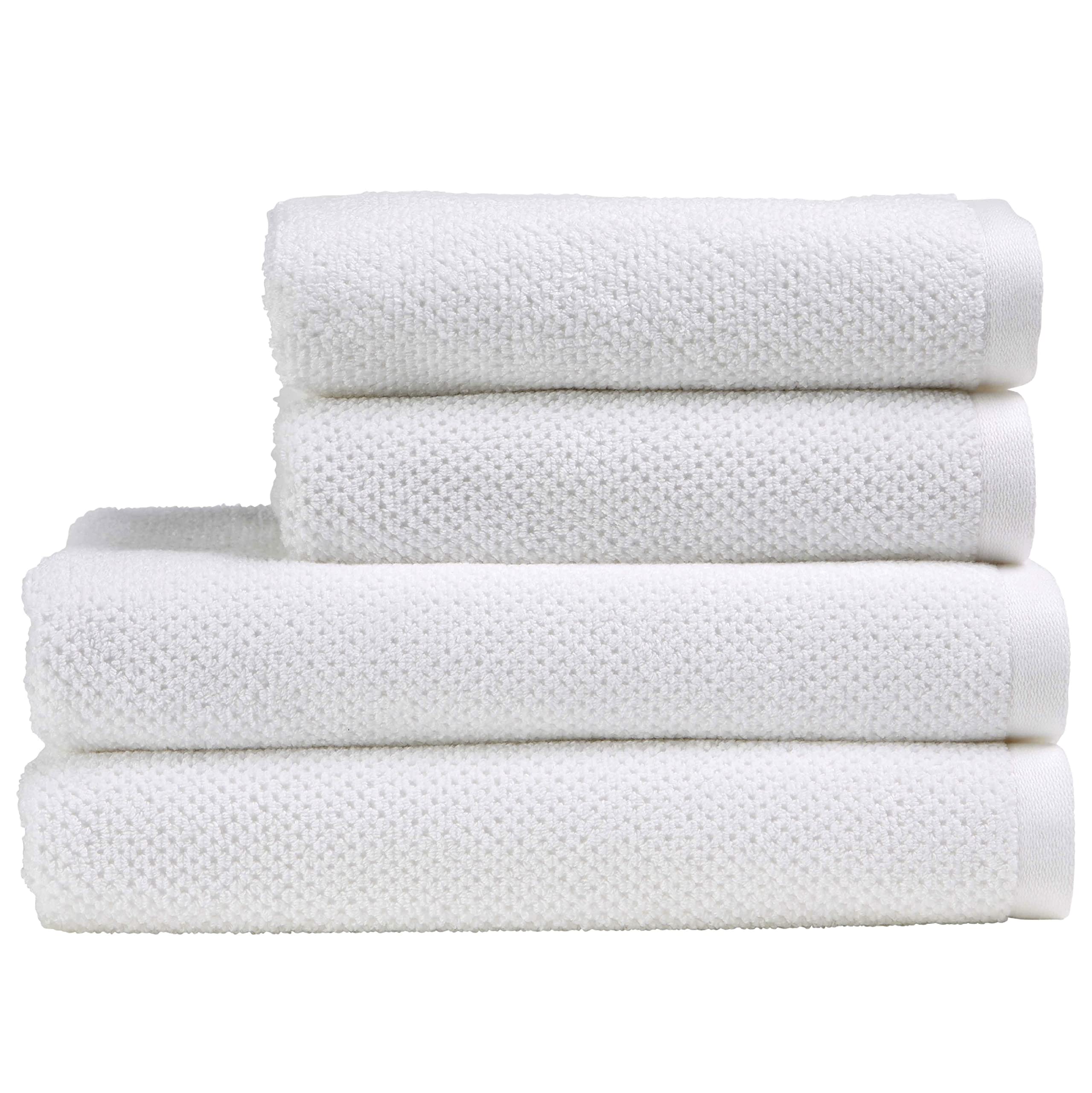 Christy Brixton 4 Piece White Towel Set | 100% Cotton 600GSM Bath Bale