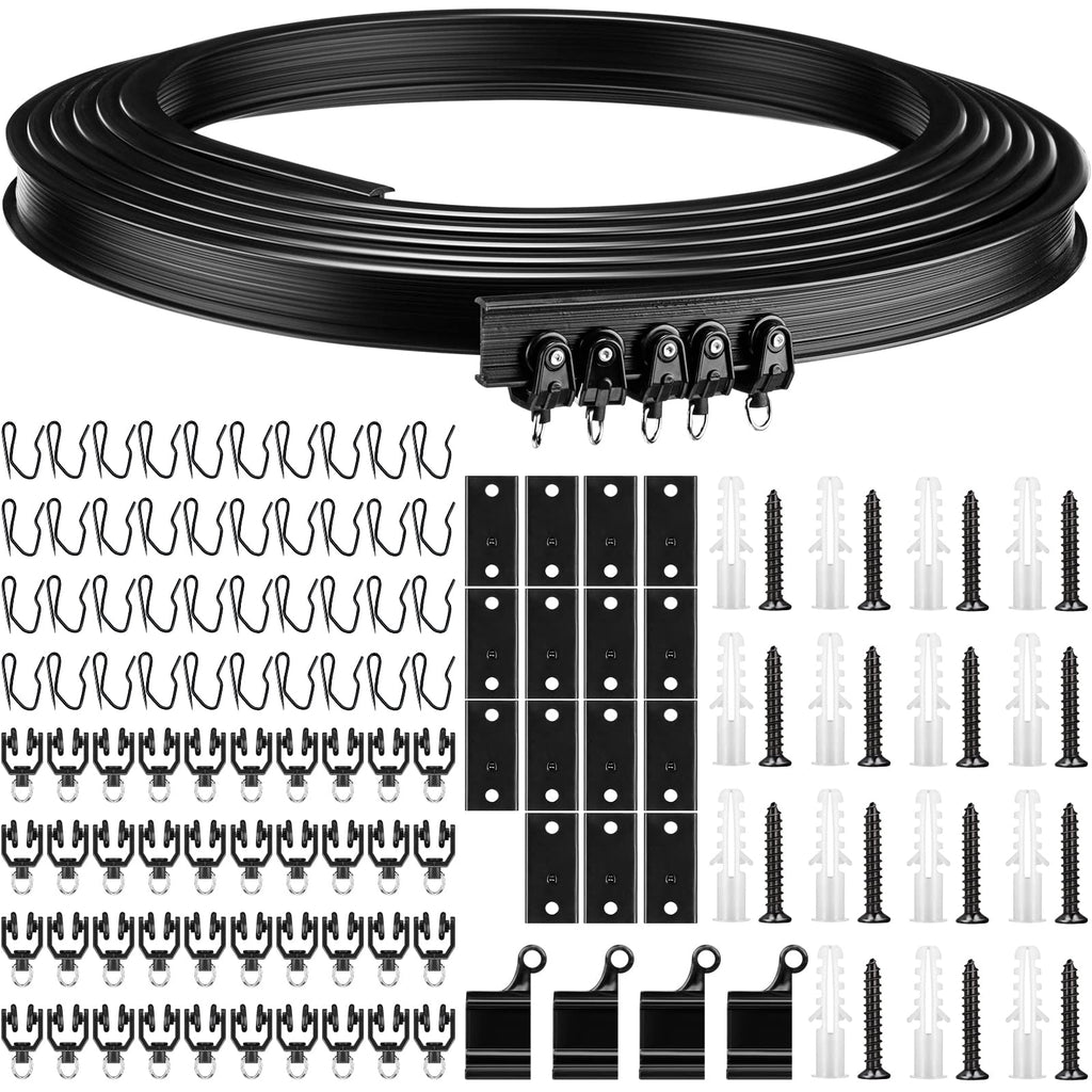 Flexible Bendable Ceiling Curved Curtain Track Mount Windows Shower Curved Track for Curtain Rail with Track Curtain System RV Curtain Track Bed - image 1