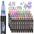 YITHINC 48 Color Glitter Outline Markers – Metallic Sparkle Pens for Kids