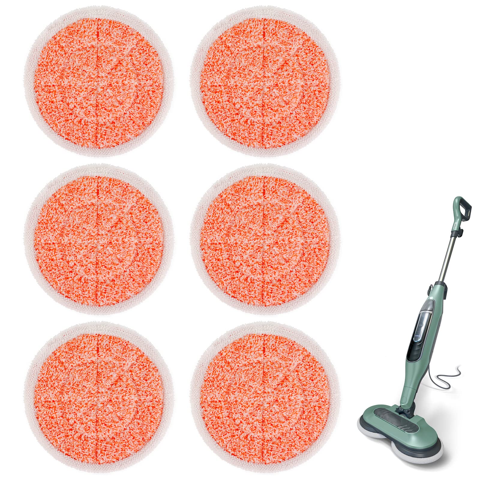 Sgizoku Steam Mop Pads for Shark S6002UK - Heavy Scrub Reusable 6PK