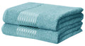 Rapport Home Windsor 2-Piece Bath Sheet Towel Bale | Turquoise Cotton