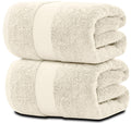 White Classic Ivory Soft Luxury Bath Towels - 650 GSM Cotton Luxurious Bath Towels Extra Large 35x70 | Highly Absorbent & Quick Dry