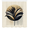 Abakuhaus Botanical Fabric Shower Curtain – Waterproof Modern Bathroom Decor