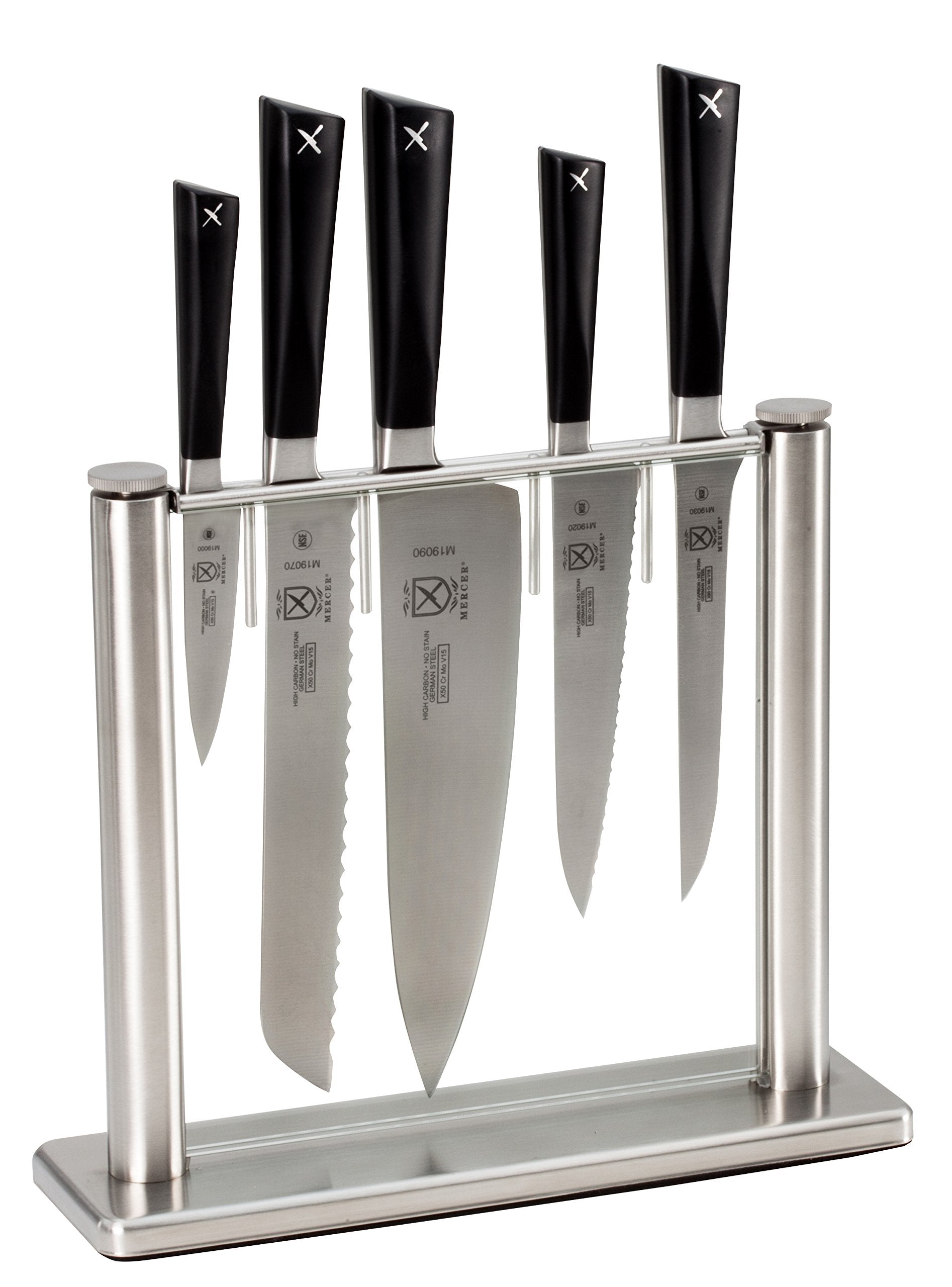 Mercer Culinary Zum 6-Piece Knife Block Set | Stainless Steel Cutlery