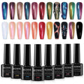 MIZHSE Chameleon Gel Nail Polish Set - 8 Colors Glitter Iridescent Polish