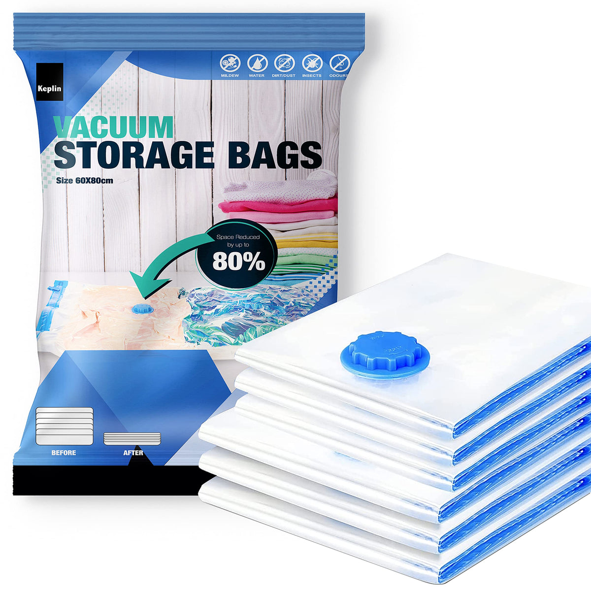 KEPLIN Vacuum Storage Bags | Maximise Space and Store Clothes, Bedding, Towels, Duvet & Pillow - image 1