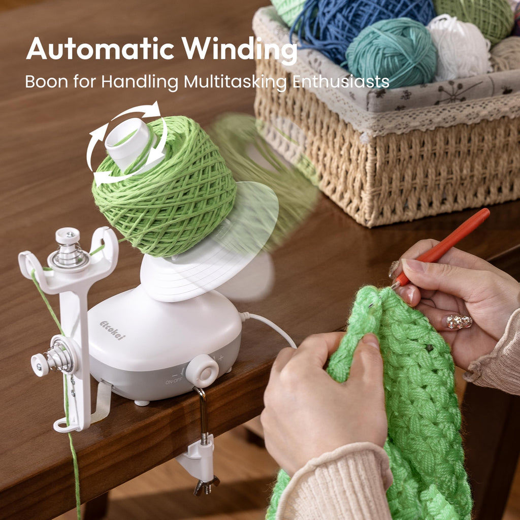 Etcokei Electric Yarn Winder – Automatic Wool Ball Winder with Stepless Speed
