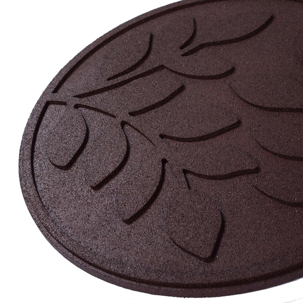 Nicoman Recycled Rubber Garden Stepping Stones - Leaf Design, Set of 4