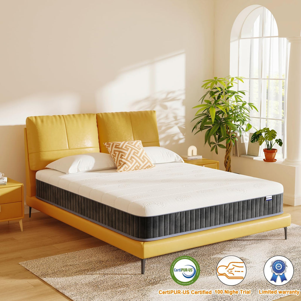 Molphit 10-Inch Single Hybrid Mattress | Memory Foam & Pocket Springs