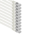 1aTTack.de Cat.6 S-FTP Copper Network Cable – 3m White Gigabit LAN (10 Pack)