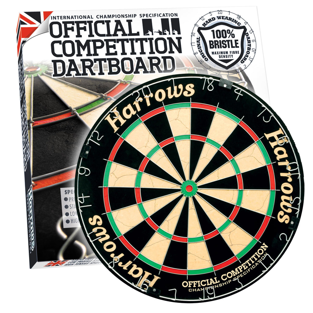 Harrows Official Competition Bristle Dartboard – Professional 45cm Sisal
