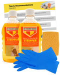 Decorator's Friend Wallpaper Remover Kit – 2 Stripping Liquids & Gloves